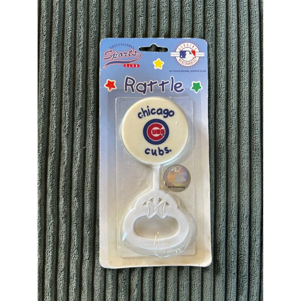 Chicago Cubs MLB‎ Professional Sports Club Baby Rattle Toy Safe Washable